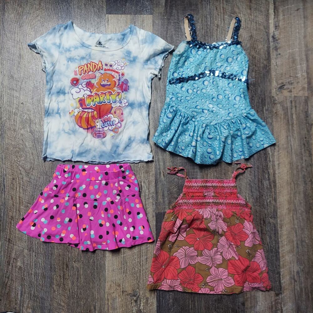 A Wish Come True Dance Costume Disney Turning Red Girls 5T 5-7 Bundle 4 Pieces